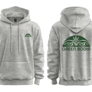Grey Bodhi Vintage Logo, Peruvian Made Cotton Hoodie, Comes with Free Gift